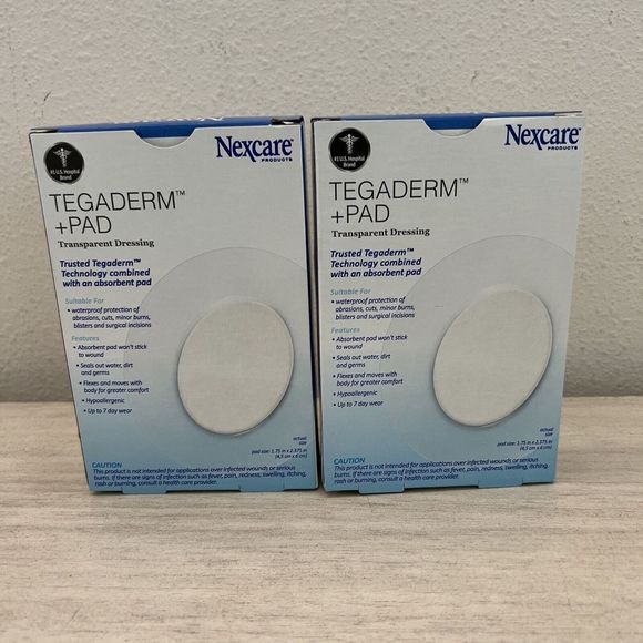 2 Boxes Nexcare Tegaderm + Pad Transparent Dressing H3587, 3.5" x 4.125", 3/box - Picture 3 of 6